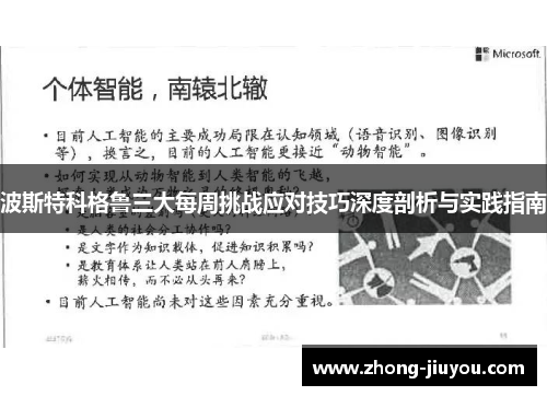 波斯特科格鲁三大每周挑战应对技巧深度剖析与实践指南